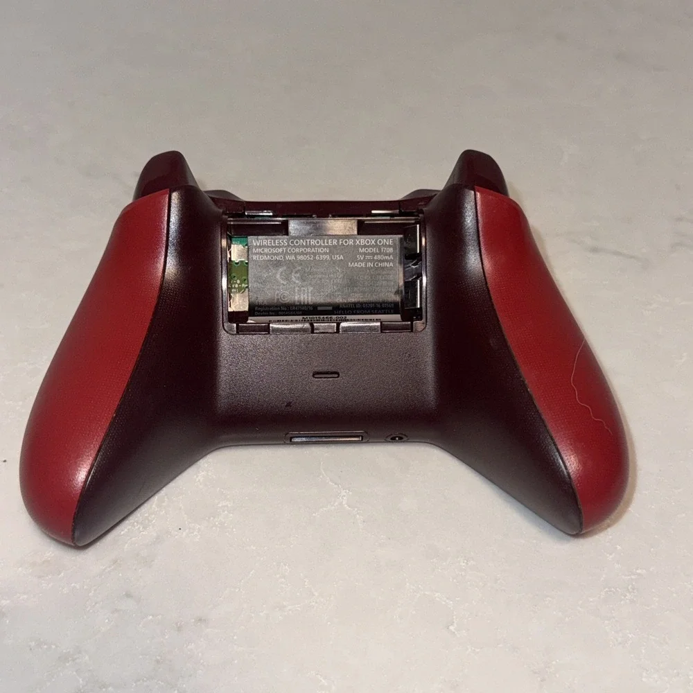 Xbox One Red Wireless Controller FOR PARTS/REPAIR As-Is